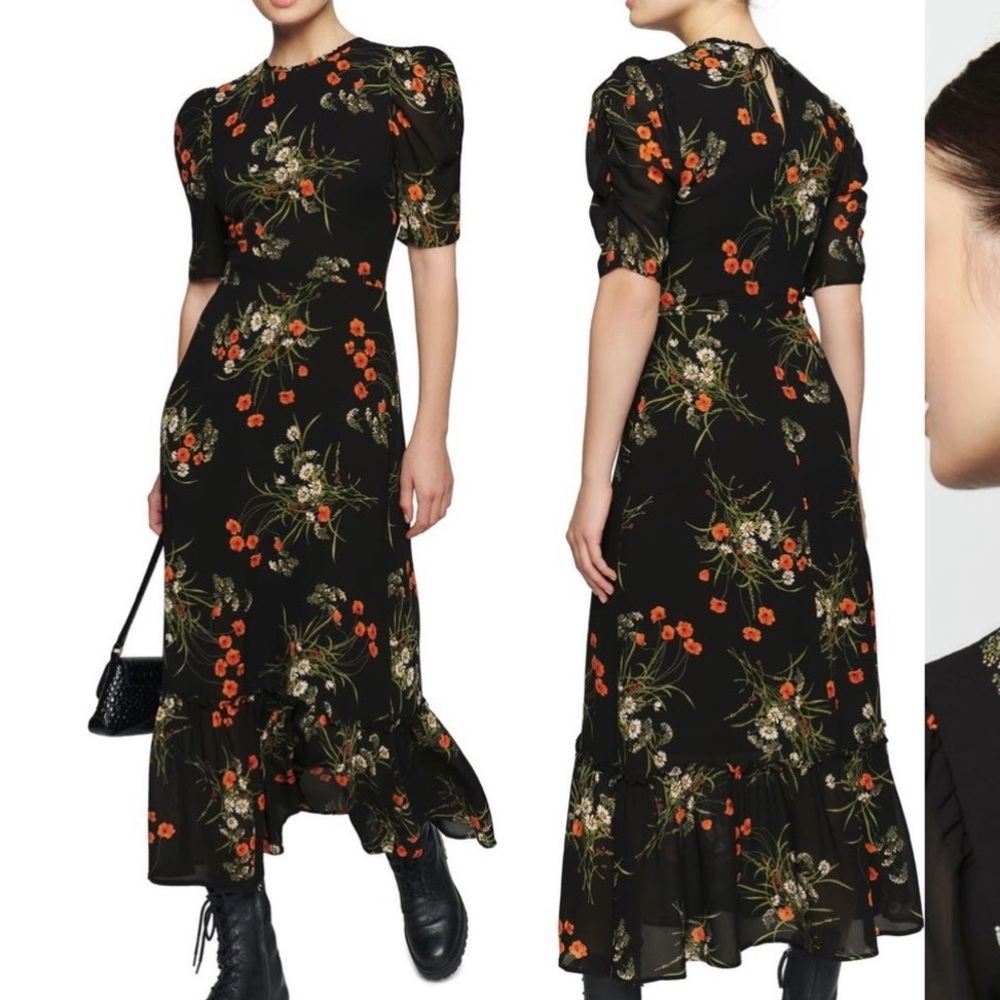 NWT Reformation Addaline Dress in Robyn print size 0